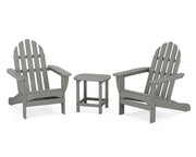 Vineyard 3 Piece Adirondack Set W/ 18" South Beach Side Table - The Great Escape