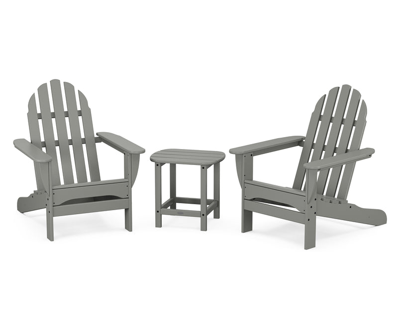 Vineyard 3 Piece Adirondack Set W/ 18" South Beach Side Table - The Great Escape