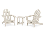 Vineyard 3 Piece Adirondack Set W/ 18" South Beach Side Table - The Great Escape