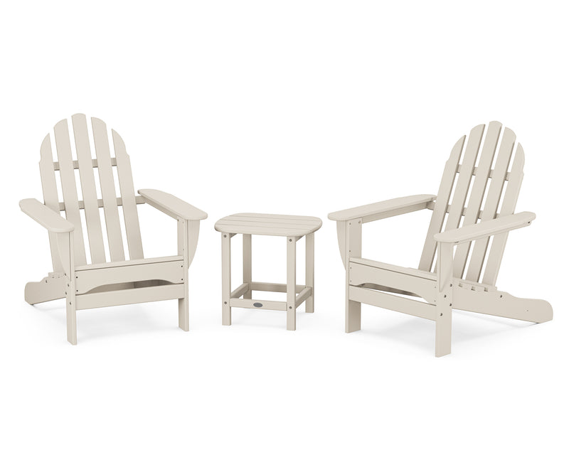 Vineyard 3 Piece Adirondack Set W/ 18" South Beach Side Table - The Great Escape