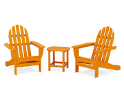 Vineyard 3 Piece Adirondack Set W/ 18" South Beach Side Table - The Great Escape