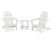 Vineyard 3 Piece Adirondack Set W/ 18" South Beach Side Table - The Great Escape