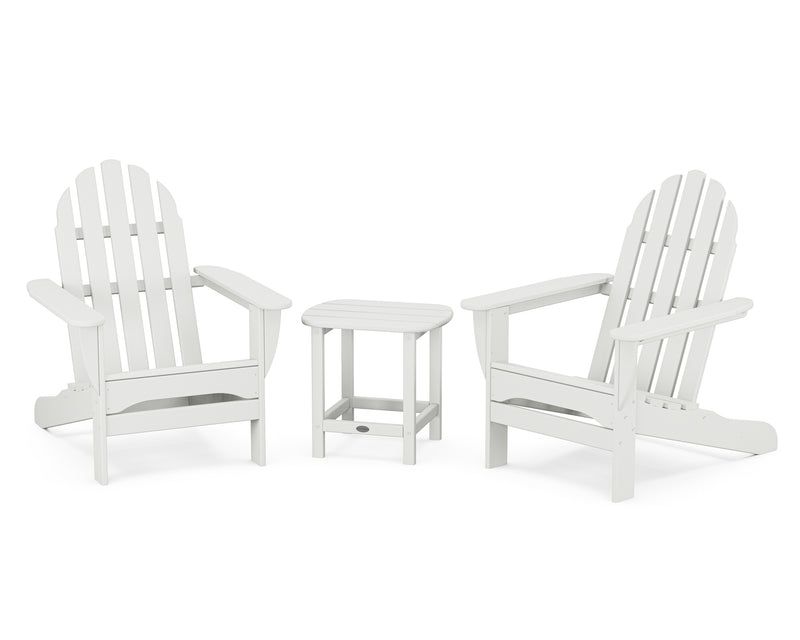 Vineyard 3 Piece Adirondack Set W/ 18" South Beach Side Table - The Great Escape