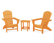 Nautical 3 Piece Adirondack Set W/ 18" South Beach Side Table - The Great Escape