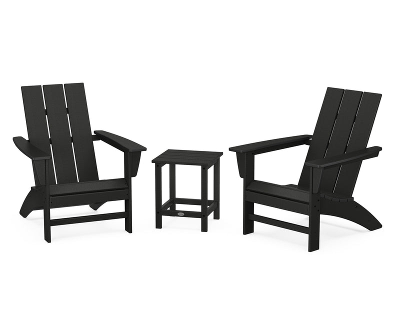 Modern 3 Piece Adirondack Set W/ 18" Long Island Side Table - The Great Escape