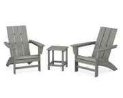 Modern 3 Piece Adirondack Set W/ 18" Long Island Side Table - The Great Escape