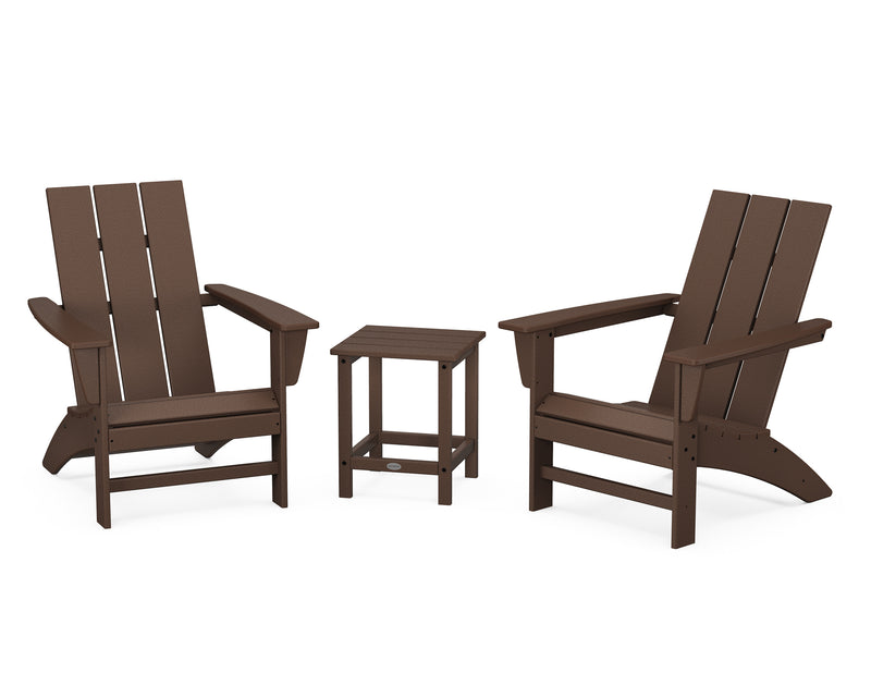 Modern 3 Piece Adirondack Set W/ 18" Long Island Side Table - The Great Escape