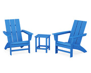 Modern 3 Piece Adirondack Set W/ 18" Long Island Side Table - The Great Escape