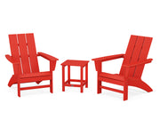 Modern 3 Piece Adirondack Set W/ 18" Long Island Side Table - The Great Escape
