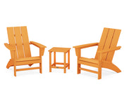 Modern 3 Piece Adirondack Set W/ 18" Long Island Side Table - The Great Escape