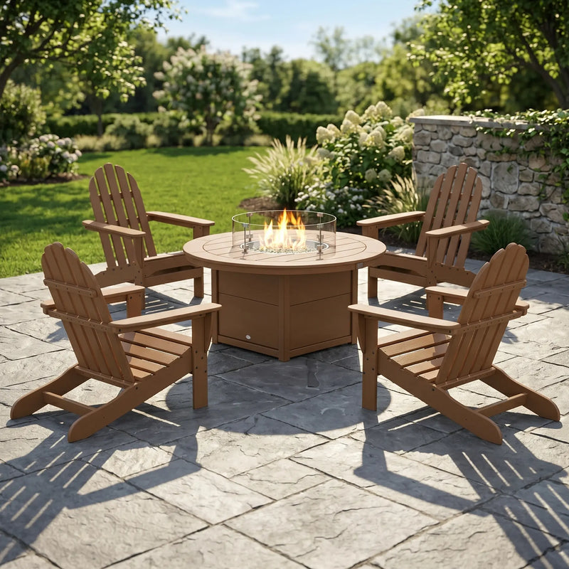Classic Adirondack 5 Piece Conversation Fire Group - The Great Escape