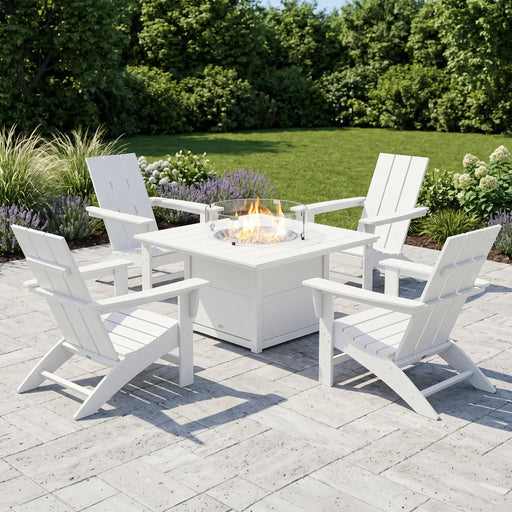 Modern Adirondack 5 Piece Conversation Fire Group - The Great Escape