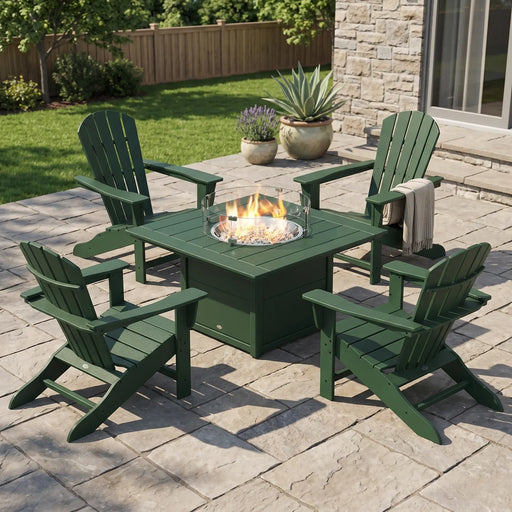 Palm Coast Adirondack 5 Piece Conversation Fire Group - The Great Escape