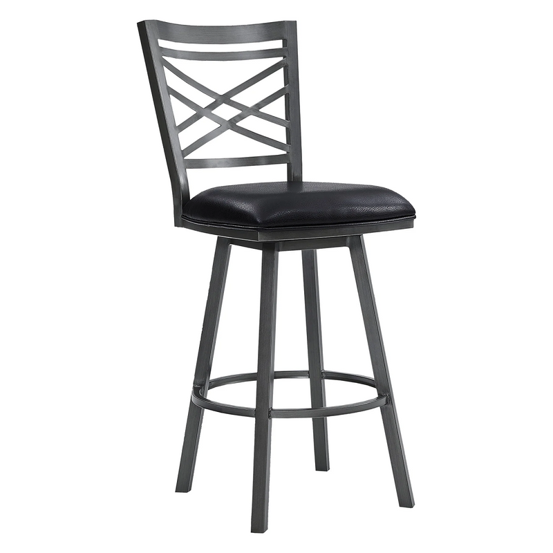 Panama Swivel 26" Counter Stool - Mineral/Black - The Great Escape