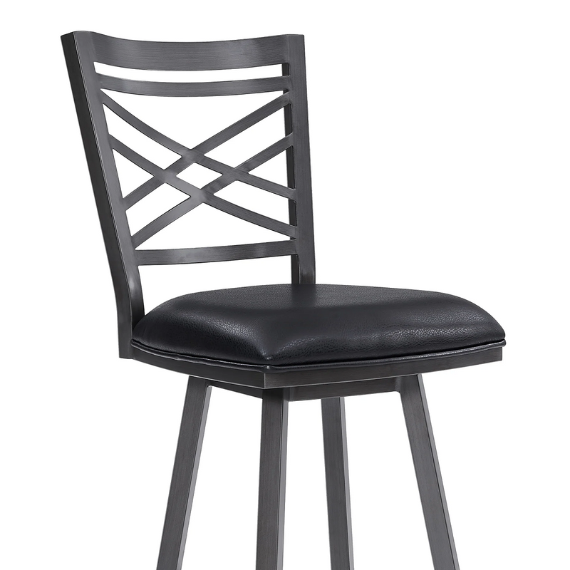 Panama Swivel 26" Counter Stool - Mineral/Black - The Great Escape