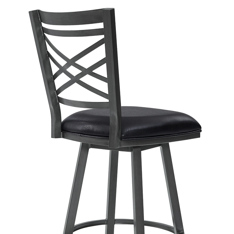 Panama Swivel 26" Counter Stool - Mineral/Black - The Great Escape