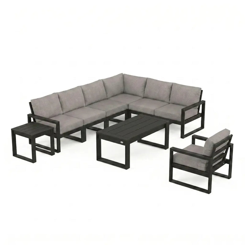 Edge 9 Piece Modular Seating Chat Set - The Great Escape