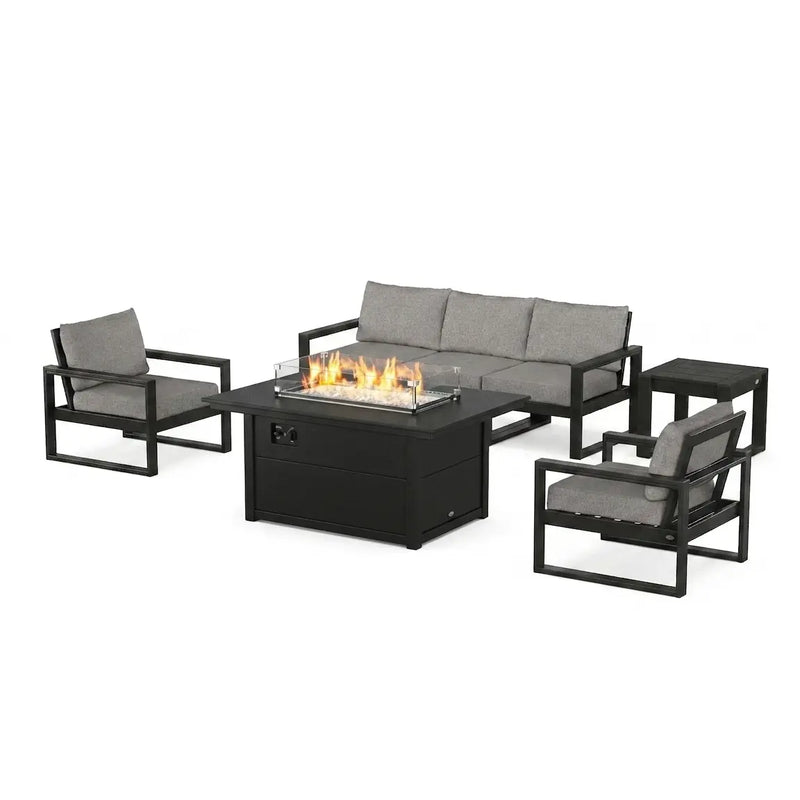 Edge 7 Piece Sofa Firepit Chat Set - The Great Escape