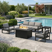 Edge 7 Piece Sofa Firepit Chat Set - The Great Escape