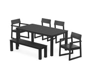 Edge 6 Piece Dining Set W/ Bench - The Great Escape