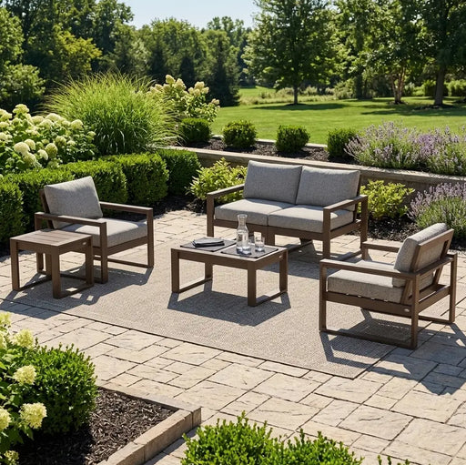 Edge 6 Piece Loveseat Chat Set - The Great Escape