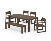 Edge 6 Piece Dining Set W/ Bench - The Great Escape