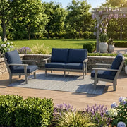 Lakeside Grey 3 Piece Loveseat Group In Stock - The Great Escape