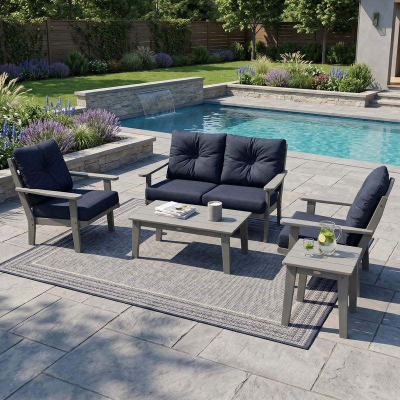 Lakeside 5 Piece Loveseat Set - The Great Escape