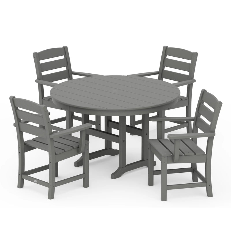 Lakeside 5 Piece Round Farmhouse Dining Set - The Great Escape