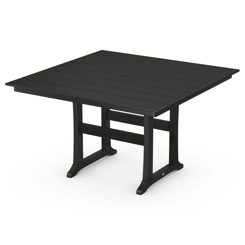 59 Inch Square Farmhouse Counter Height Table - The Great Escape