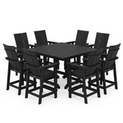 Modern Curveback 9 Piece Counter Height Set - The Great Escape