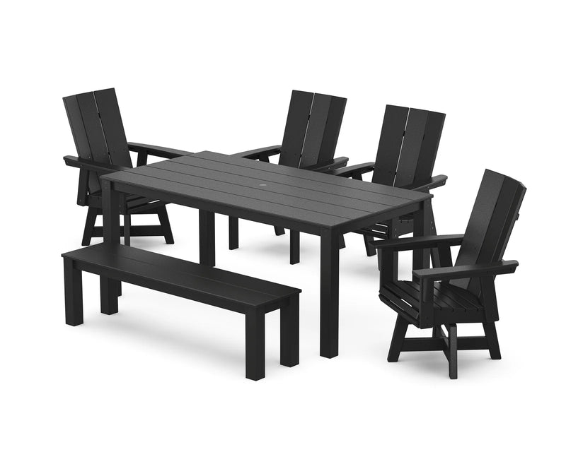 Modern Curveback 6 Piece Dining Set  - The Great Escape