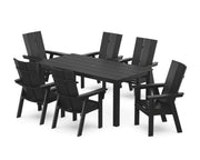 Modern Curveback 7 Piece Dining Set  - The Great Escape