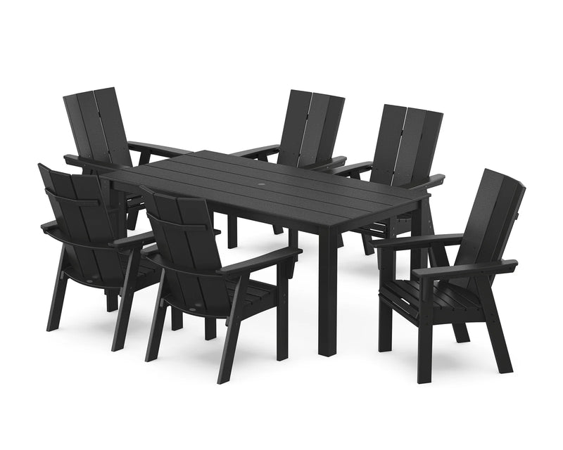 Modern Curveback 7 Piece Dining Set  - The Great Escape