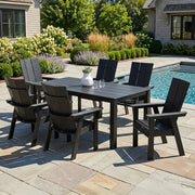 Modern Curveback 7 Piece Dining Set  - The Great Escape