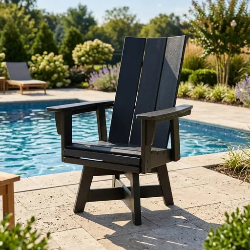 Modern Curveback Adirondack Swivel Dining Chair - The Great Escape