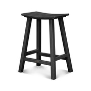 24 Inch Saddle Counter Stools Black - The Great Escape