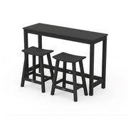 Modern Studio 3 Piece Balcony Height Set W/ Saddle Stools Black - The Great Escape