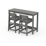 Modern Studio 3 Piece Balcony Height Set Slate Grey - The Great Escape