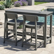 Modern Studio 3 Piece Balcony Height Set Slate Grey - The Great Escape