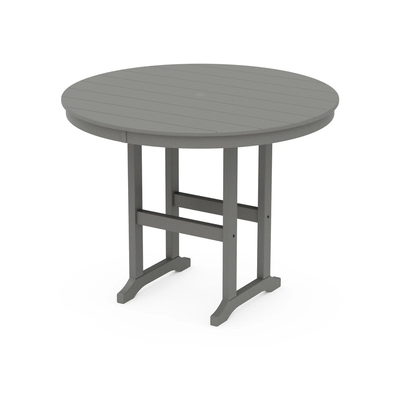 48 Inch Round Farmhouse Counter Height Table - The Great Escape