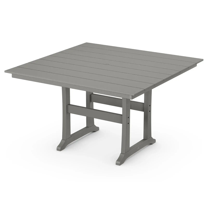 59 Inch Square Farmhouse Counter Height Table - The Great Escape