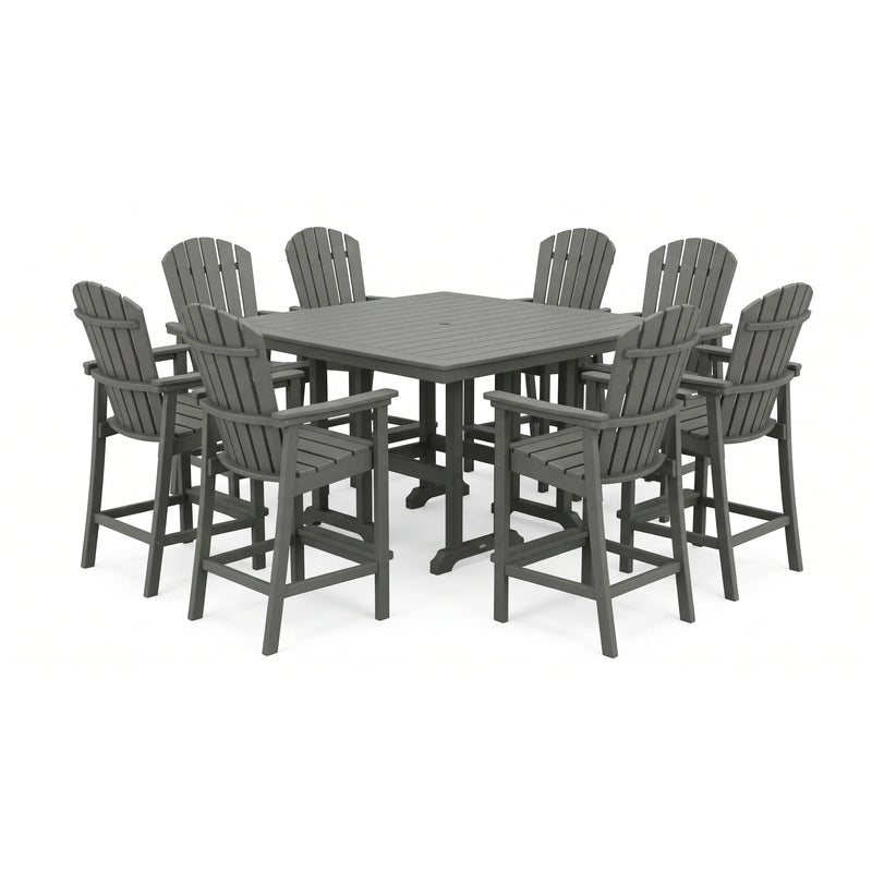 Nautical Curveback 9 Piece Counter Height Group - The Great Escape