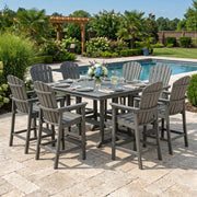 Nautical Curveback 9 Piece Counter Height Group - The Great Escape