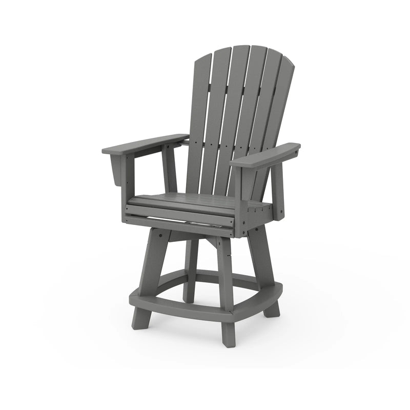 Nautical Curveback Counter Height Swivel Adirondack Chair - The Great Escape