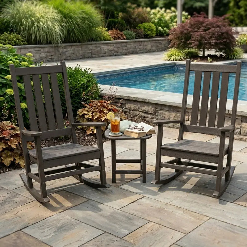 Vineyard 3 Piece Porch Rocker Group - The Great Escape