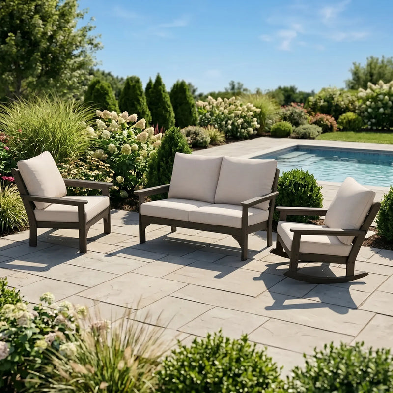 Vineyard 3 Piece Loveseat Group Vintage Coffee In Stock - The Great Escape