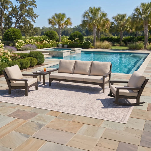 Vineyard 3 Piece Sofa Deep Seating Set Vintage Coffee In Stock - The Great Escape
