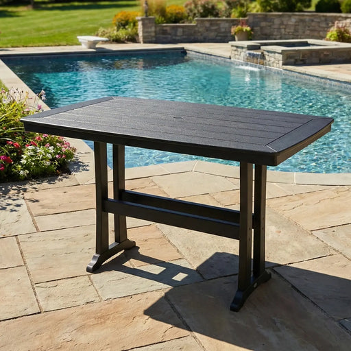 38"x73" Nautical Trestle Bar Table - The Great Escape