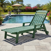 Picture of Country Living Chaise Lounge W/ Wheels in Green